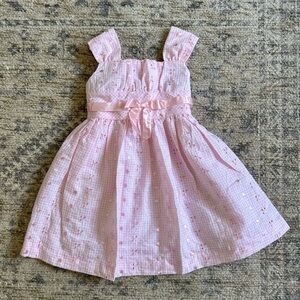 Bonnie Baby Pink Gingham Dress with Bow